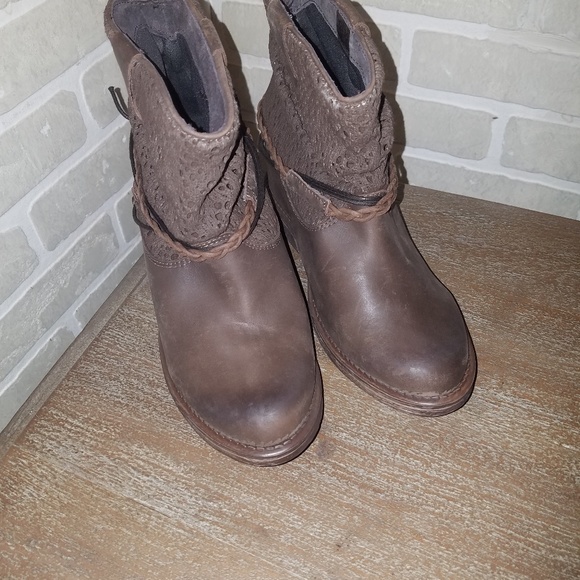 Women's brown leather boots - Picture 3 of 4